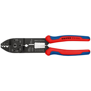 คีมย้ำสายไฟ KNIPEX 97 21 215 C ด้ามจับหลายชิ้นส่วนเคลือบสีดำ 230 มม. - Product Image 1