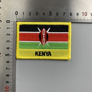Parche Bordado Personalizado de Alta Calidad con Bandera de Estados Unidos, Alemania y Kenia, Parche de Bandera Nacional Americana - Product Image 3