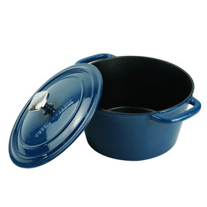 Four hollandais rond <span class=keywords><strong>en</strong></span> <span class=keywords><strong>fonte</strong></span> Offres Spéciales avec revêtement <span class=keywords><strong>en</strong></span> émail Casserole avec couvercle et double poignée - Product Image 2