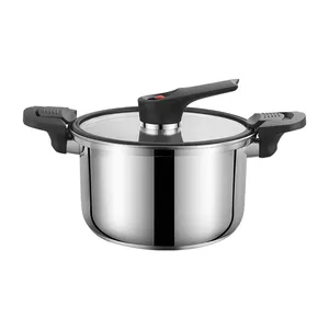 Base encapsulée en acier inoxydable à trois plis poignée <span class=keywords><strong>de</strong></span> casier en soie 5L gagner du temps nutrition ustensiles <span class=keywords><strong>de</strong></span> cuisine micro autocuiseur pot thermique - Product Image 2