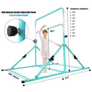 可调式儿童单杠体操杆带垫子初级可折叠训练猴杆室内体操器材