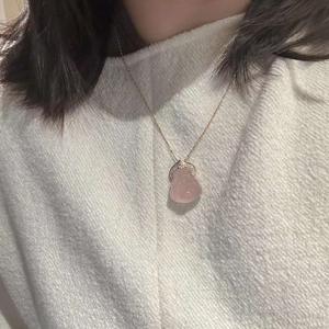 Collar de Plata de Ley S925 Chapado en Oro de 14K con Colgante de Diamante Clásico, Cadena con Colgante de Moda - Product Image 5