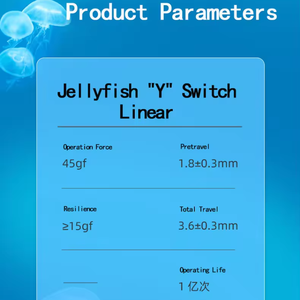 Interruptor Kailh Box <span class=keywords><strong>Jellyfish</strong></span> V2 RGB SMD 60g interruptores para teclado mecánico Mx Stem interruptor lineal transparente de 5 pines - Product Image 4