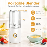 Draagbare oplaadbare babyvoedselblender OEM ODM op maat gemaakte fruit- en groentepureemaker voor baby's afwensetijd en aanvullende voeding
