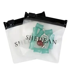 Custom Red Printed Logo T Shirt Small Zipper Pvc Bag Custom Logo for clothing shopping Jewelry packaged cashews zip bag