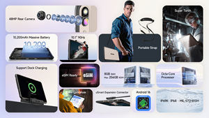 10.1 Inch Rugged <b>Tablet</b> PC 10200mAh Main 48MP Android 16 Esim 8+128GB Pad Ulefone Rugking Pad 2 Pro - Product Image 4