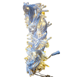 Luzes de Cordão Recarregáveis IP65 de 10m para Uso Interno e Externo, 100 LEDs 3500K Branco Quente, Iluminação Decorativa de Borracha - Product Image 2