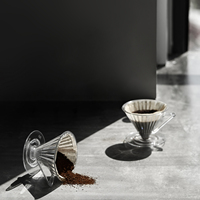 MHW-3BOMBER Elf PCTG Dripper à café pour infusion, cône à 60 degrés avec 30 nervures triangulaires et grand trou unique