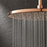 Ensemble de robinetterie de douche en laiton à température constante de luxe, système de douche pluie mural, mitigeur anti-brûlure pour salle de bain