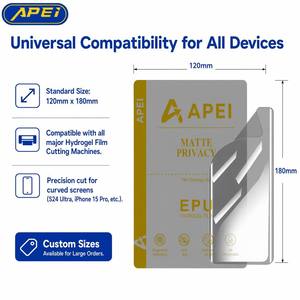 Protection d'écran en TPU hydrogel HD transparente/mate/anti-espion pour téléphone portable, film hydrogel EPU haute transparence, vente en gros d'usine - Product Image 4