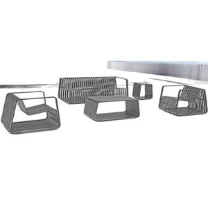 Conjunto de Sofá y Mesa de Centro de Acero Inoxidable para Exteriores, 74x93x61 cm, Muebles de Jardín Resistentes a la Intemperie para Patio y Hotel - Product Image 4