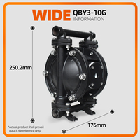 GODO QBY3-10G Pompe pneumatique en acier coulé de haute qualité Petite pompe à eau standard à double membrane Pompe à peinture à membrane pneumatique