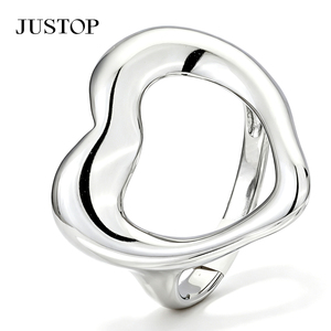 JUSTOP Stainless Steel <b>Plain</b> Band <b>Ring</b> 925 Silver Plated Geometric Modern Unisex Wedding Jewelry Daily Fashion <b>Ring</b> - Product Image 6