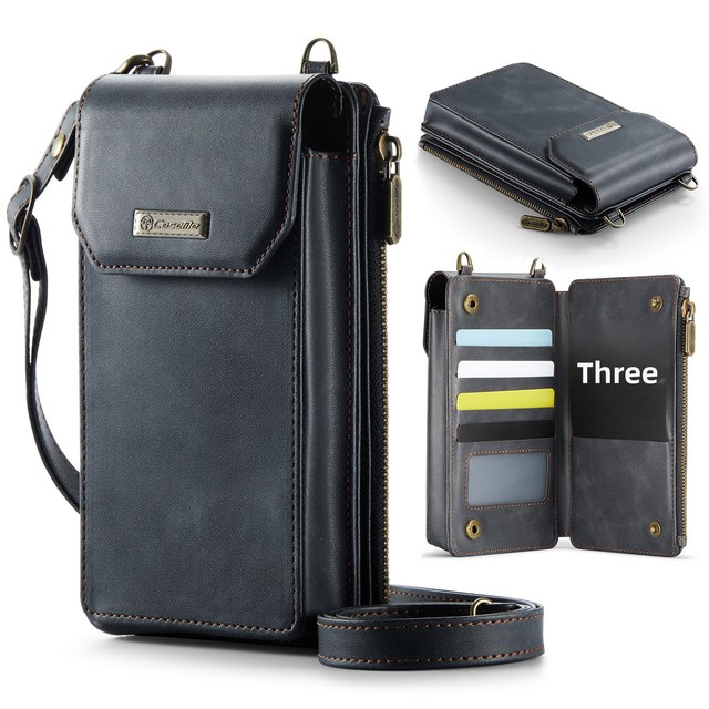 Full Body Protection PU Leather Crossbody Wallet Phone Bag Streetwear for iPhone Huawei Google Samsung Xiaomi Cellphones Cover
