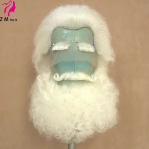 Set Wig Palsu dan Jenggot Santa Tim Allen Realistik Yak Santa Claus