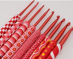 Charmkey - Aguja de Tejer de Aluminio Ergonómica con Mango Suave Rojo, Gancho de <span class=keywords><strong>Crochet</strong></span>, Accesorios de Tejer para Manualidades - Product Image 5