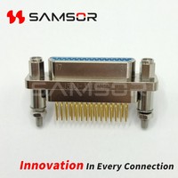 Connecteur électrique rectangulaire Micro D à 31 broches de la série J30J MIL-DTL-83513, J30J-31TJN-J, 2 rangées de connecteurs PCB droits