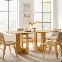 Table à manger rustique en bois de manguier massif, mobilier en bois robuste pour salle à manger, cuisine, café et hôtel