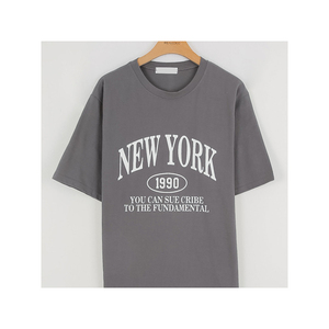 Envío rápido Loose Fit T Shirt Ropa Última llegada Casual Daily Wear New York Loose Fit Camiseta de manga corta - Product Image 3