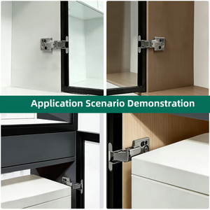 Puerta con Cubierta Delgada de Acero, Cierre Suave Hidráulico, Bisagras Max de 1.2mm de Grosor, Diseño Moderno para Cocina, Hotel, Comedor, Sala de Estar, Baño - Product Image 3