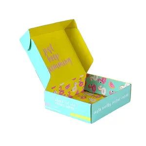 Flat Kraft Paper Corrugated Shipping Boxes Custom clothes Packaging Mailer Box for toys