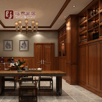 Cave à vin et vitrines en bois massif au design personnalisable pour l'ameublement de la maison