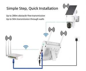Sistema de Cámara NVR de 4 Canales con Pantalla LCD de 12 Pulgadas, WiFi, Solar, PTZ, IP66, CMOS, H.265, Visión Nocturna, para Exteriores, con Ranura para Tarjeta Micro SD, OEM - Product Image 6