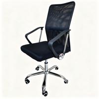 Chaise de bureau en maille pivotante à hauteur réglable pour personnel, base chromée, vente en gros d'usine, Sillas De Oficina