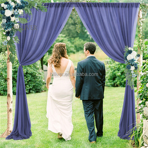 Tissu de rideau d'église en mousseline de soie drapé blanc pour la décoration de toile de fond de scène de cérémonie de <span class=keywords><strong>mariage</strong></span> de fête - Product Image 4