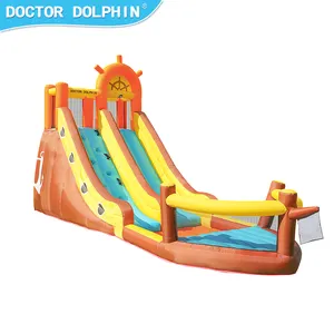 Buttafuori gonfiabili Moonwalk con scivolo d'acqua castello di salto gonfiabile per bambini all'aperto per bambini Rainbow Bounce House