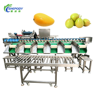 Shepody hogesnelheids sorteermachine voor fruit en groenten, geschikt voor mango, appel, chili, broccoli, citroen, automatische sorteerder voor vlees en garnalen