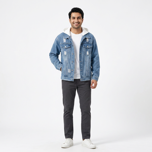 <b>Denim</b> <b>Coats</b> Jackets Men Turn Down Collar Full Sleeve Jacket Casual Regular Single Breasted Slim Fit Simple <b>Coat</b> Autumn Winter - Product Image 1