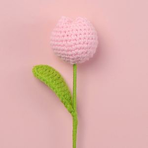 Flores de Tulipán Artificiales Tejidas a Crochet, Flores de Hilo Tejido a Mano, Regalos para el Día de la Madre y San Valentín - Product Image 2
