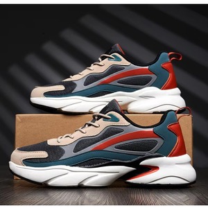 Chaussures de sport pour hommes, légères, amortissantes, respirantes, en cuir synthétique, semelle en caoutchouc, confortables - Product Image 4