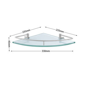 Estantes de vidrio de esquina de Hotel de alta calidad, artículos sanitarios prácticos, artículos de tocador de baño de pared triangular, estante de almacenamiento de acero inoxidable - Product Image 2