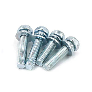 Tornillos Combinados SEMS de Grado 8.8 de Acero al Carbono con Recubrimiento de Zinc, Cabeza Hexagonal con Ranura Cruzada y Arandelas - Product Image 2