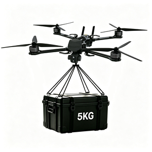 Drone FPV pliable Z13D 13 pouces, charge utile 5 kg, nacelle 3 axes, suivi IA, portée 15 km, châssis en fibre de carbone, drone de course industriel - Product Image 1