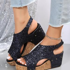 <span class=keywords><strong>Nouvelles</strong></span> sandales haut de gamme à haute valeur esthétique Pantoufles pour femmes à semelles épaisses Chaussures pour femmes à la mode et tranquilles - Product Image 3