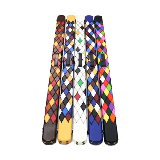 Luxury 1/2 Snooker Cue Case Premium Elegant Storage Pool Players Compact Sophisticated Design Customizable Leather Logo