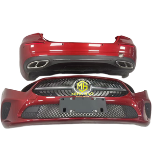 Conjunto de parachoques delantero y trasero más vendido para <span class=keywords><strong>Mercedes</strong></span>-Benz Clase A W177, <span class=keywords><strong>A180</strong></span>, A200, A220. Parachoques completo con capota de rejilla - Product Image 2