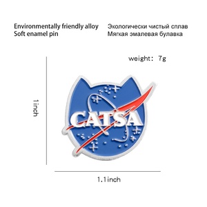 Pin esmaltado DIY <span class=keywords><strong>CATSA</strong></span> Blue Cat Planet, insignia de mezclilla de aleación chapada en oro, tallada, en stock para venta al por mayor, broche de gato - Product Image 5