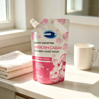Pochettes souples personnalisées avec bec verseur pour savon liquide, shampoing, lessive – Emballage Doypack imprimé sur mesure pour recharges de produits ménagers