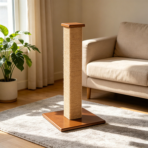 Tiragraffi per Gatti in Sisal Personalizzato, Moderno ed Ecologico, con Base in Legno Robusta per Arredamento Interno e Addestramento Gattini - Product Image 3