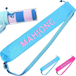 Tapis de Mahjong Thème Golf Américain - Design de terrain de golf vert avec balles et gants de golf, tapis de jeu silencieux antidérapant avec règle de Charleston - Product Image 6