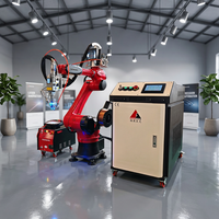 Bras robotisé 6 axes 1800 mm, machine de soudage robotisée par laser programmable pour robinets, réservoirs d'eau, tuyaux, acier inoxydable, quincaillerie, soudage 3D