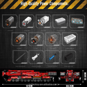 Bộ xếp hình Mould King 17008 Xe cần cẩu điều khiển từ xa Lieboherr LTM11200 Mô hình cần cẩu MOC Đồ chơi giáo dục - Product Image 4