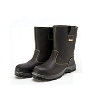 Bottes de travail en cuir de vache imperméables et anti-coupures, respirantes, antidérapantes pour hommes, utilisation de sécurité, logo personnalisé, ISO CE