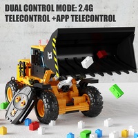 Ensemble de blocs de construction STEM 653 pièces, Bulldozer programmable à double commande, Jouet de simulation de bulldozer en briques