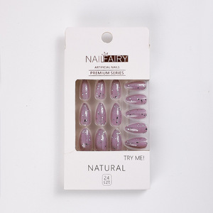 Hot Bán Lâu Dài Long Lanh Acrylic Báo Chí Nhân Tạo Móng Tay Có Thể Tháo Rời Móng Tay Vá Trong Tự Nhiên Lấp Lánh Thiết Kế Bán Buôn - Product Image 5