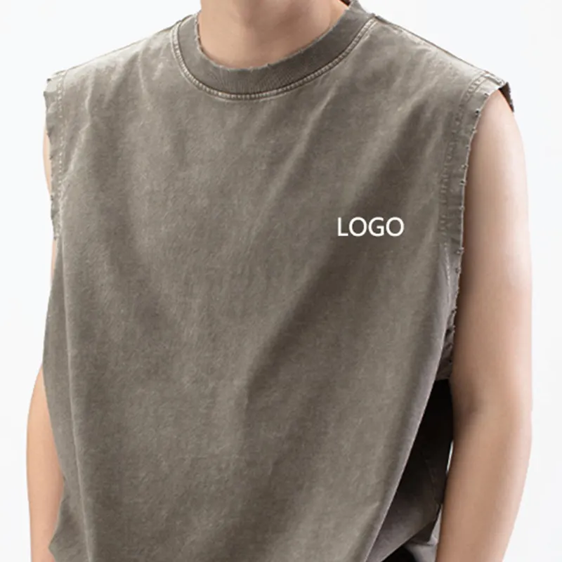 Мужская винтажная футболка без рукавов с принтом алфавита